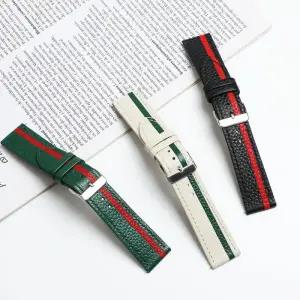 갤럭시워치6 40mm 44mm 스트라이프 가죽밴드 스트랩 시계줄