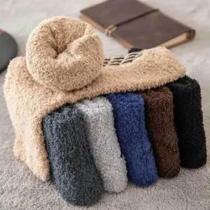 무지수면양말 남성 겨울 방한 보온 미끄럼방지 극세사 수면양말