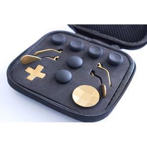 스네이크바이트 엘리트 키트, Xbox 컨트롤러 시리즈 1 액세서리, 게임 One 액세서리 다양한 금속 아날로그 스틱 6개, 패들 4개, D-패드 2개, One, 골드용