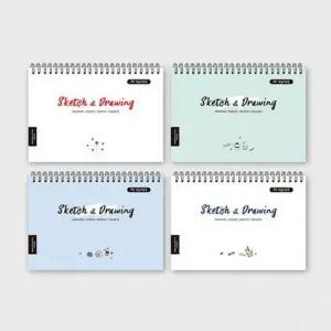 [셀러에이드]아트 일러스트 무지 드로잉 스케치 노트 스프링 제본 창작용 필기