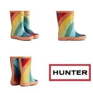 [토박스](타임스퀘어점패션관) [인솔증정] 헌터 키즈 퍼스트 클래식 스트라이프 글리터 HTKCG2TSFR12 (...