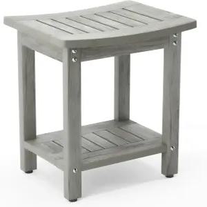 루에 보나 HDPS 샤워 벤치 시트 내부 방수용 스툴 보관 선반이 있는 다리 면도용 목욕 스파 풋 내후성/