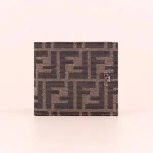 FF 자카드 남성 반지갑 브라운 7M0169 ALWK F0L3T