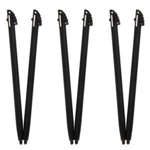 3DS XL LL 블랙 플라스틱 게이밍 터치 펜 액세서리용 6PCS 스크린 스타일러스