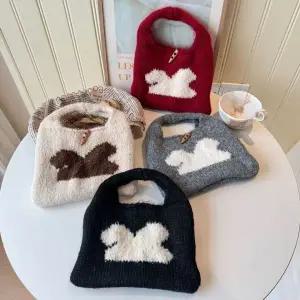 패턴니트백 가방 여성 숄더백 토트백 손뜨개 손가방 빈티지 귀여운