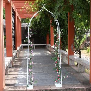 엔틱 철제 정원 대문 인테리어 둥근 지주대 스탠드 지지대 블랙 가든 울타리펜스 아치 식물