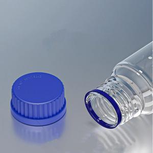호환 5000ml 실험실 투명한 스크류 캡 시약 병 밀봉 유리 병  고붕규산염 소재  GL80 블루 커버