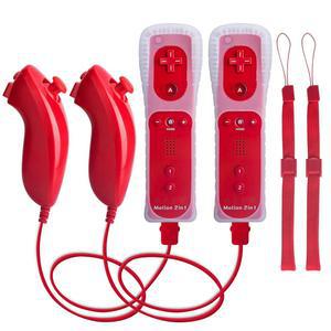 모션 플러스 Wii 컨트롤러 2팩, 넌척, 리모컨 호환, 내장 U 지원