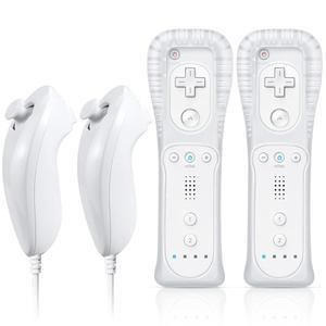 Nunchuck이 있는 FASIGO 리모컨, 닌텐도 Wii /Wii U와 호환, 2팩(화이트)