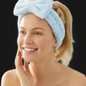 [신상오픈런]여성용 사랑스러운 부드러운 리본 세안용 헤어밴드 (44092263)