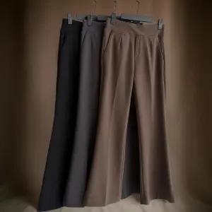 [신상오픈런]여성 기모 부츠컷 슬랙스 밴딩 출근용 스판 바지 (44092236)