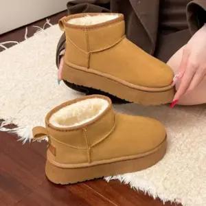 [신상오픈런]여성 기본 스웨이드 기모 사랑스러운 중간 부츠 (44092214)