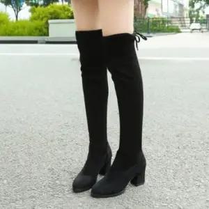 [신상오픈런]여성 슬림핏 기모 스웨이드 니하이 롱부츠 (44092202)