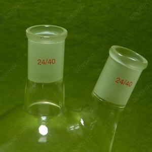 호환 둥근 바닥 플라스크  2넥  24/40  두 목구멍 실험실