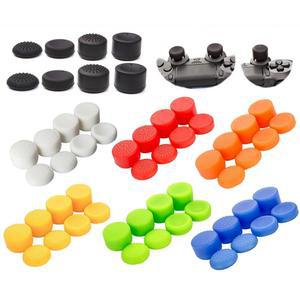 PS5, PS4, PS3, 스위치 프로, Xbox One, 360, Wii U, PS2 컨트롤러용 안티슬립 엄지 스틱 그립 조이스틱 캡 커버 8개 팩(녹색)