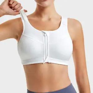 러닝 스포츠 브라 필라테스 요가 앞 지퍼 크롭 브라탑 나시브라탑