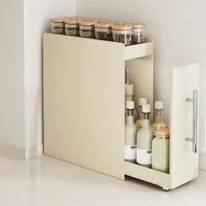 조미료통 철제 슬라이드 양념통 틈새 수납장