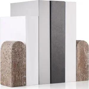 크로블리스풀 2종 트래버틴 천연 대리석 책장 장식용 책꽂이 헤비 듀티 가정용 욕실 주방 CD 비디오 게임을