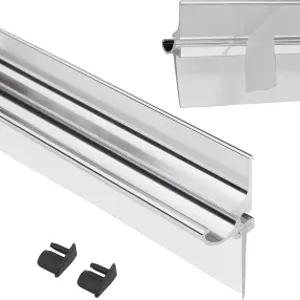 드립 레일 플러그가 있는 GAQUECY 32인치 샤워 도어 비닐 스윕 및 사전 적용 장착 테이프가 프레임형 교체