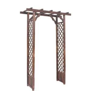 나무 원목 문 담장 아치 울타리 대문 휀스 주택 마당