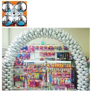 해피파티 개업행사 은박풍선 가랜드 (은색 50장) 아치용 폴대 물통