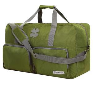 eAj 럭키 트래블 더플백 65L, 짐백, 트래블백 및 대형 남성용 더플백, 어깨끈 조절 가능한 접이식 오버나이트 위켄더백, 로든 그린