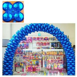 해피파티 개업행사 은박풍선 가랜드 (블루 50장) 아치용 폴대 물통