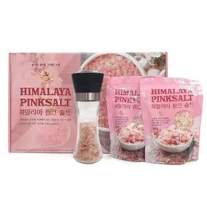 히말라야 K0U9E3G6 핑크솔트 선물세트 250g x 2 그라인더 포함