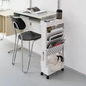 북 트롤리 카트 이동식책꽂이 선반 책장 트레일러 5단