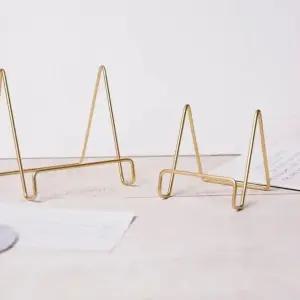 탁상용 철재 액자 잡지 미니 거치대 이젤 (금색/빅)