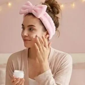 [신상오픈런]여성용 귀여운 부드러운 리본 세안 헤어밴드 (44092264)