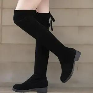 [신상오픈런]여성 슬림핏 니하이 기모 스웨이드 롱 부츠 단화 (44092246)