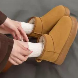 [신상오픈런]여성 기본 스웨이드 기모 미들 부츠 러블리 스타일 (44092213)