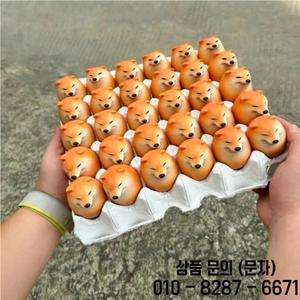 시바코 도그 창의적인 리얼리틱 모양 책상 장식 개와 달걀 결합 가정 사무실 재미있는 선물