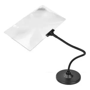 고화질 데스크탑 확대경 독서용 대형 돋보기 독서대 스탠드형 책 접이식 고배율 고정 사각