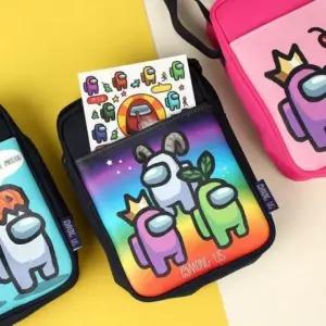 어몽어스 사각 스탠다드 크로스백형 파우치 무지개 삼총사