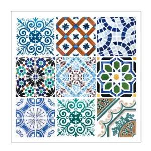 DIY 간편 모던 엔틱타일 주방스티커 북유럽풍 칼라 HP 7006