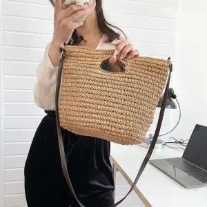 당일 스퀘어 라탄백 왕골 크로스백 토트백 여름 바캉스 휴가 가방