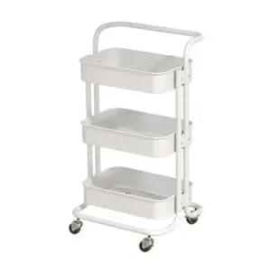 바퀴달린수납장 스티브몰 3단 플라스틱 무빙 카트 트롤리 정리함