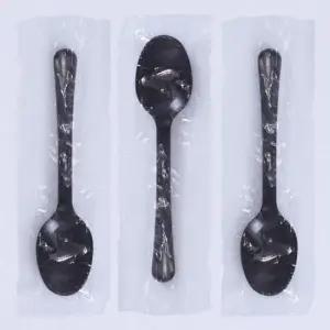 카페용수저 테이크아웃용 스푼 X 블랙 개별포장 일회용품 1500개