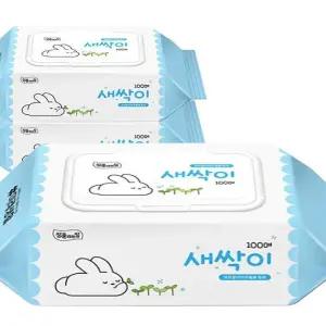 잘풀리는집 새싹이 물티슈 캡형100매 x 3팩 x2SET(SH)