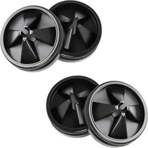 4 팩 3 3/8 인치 쓰레기 처리 스플래시 가드 - 소음 감소 누수 방지 배수 보호 액세서리가 포함된