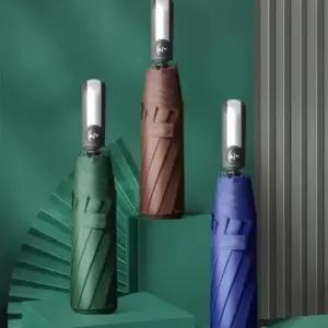 10K 10골 3단 접이식 투톤 자동우산 105cm 양우산 미니 접이식우산