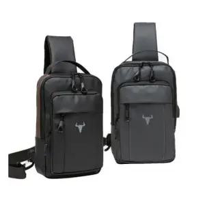 캐주얼 투톤 나일론 슬링백 크로스백 데일리백