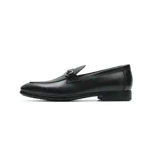 간치니 블랙 레더 로퍼 02C512735236