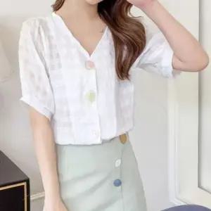 블라우스 여성 여자 데일리 러블리 반팔 캐주얼 여름