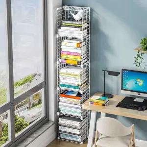 폭좁은 철망 책장 좁은 공부방 수납장 사각 책꽂이 네트망