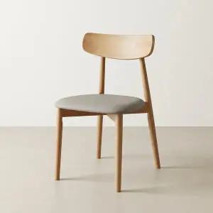 [스코나] 클라시 원목 가죽 식탁 의자