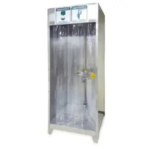 산업현장 공장 유해물질 오염방지 국산 투명 커튼형 눈세안 비상샤워기 긴급 녹