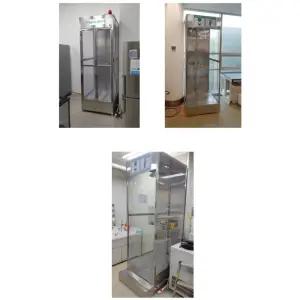 학교 과학실 안전장비 하부배수 설치형 국산 아크릴 커튼형 비상샤워기 화학물질